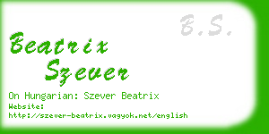 beatrix szever business card